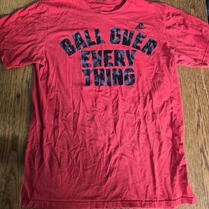 Adidas Basketball Shirt Tee Ball Over Everything Carded Black Red CD7935 Size M